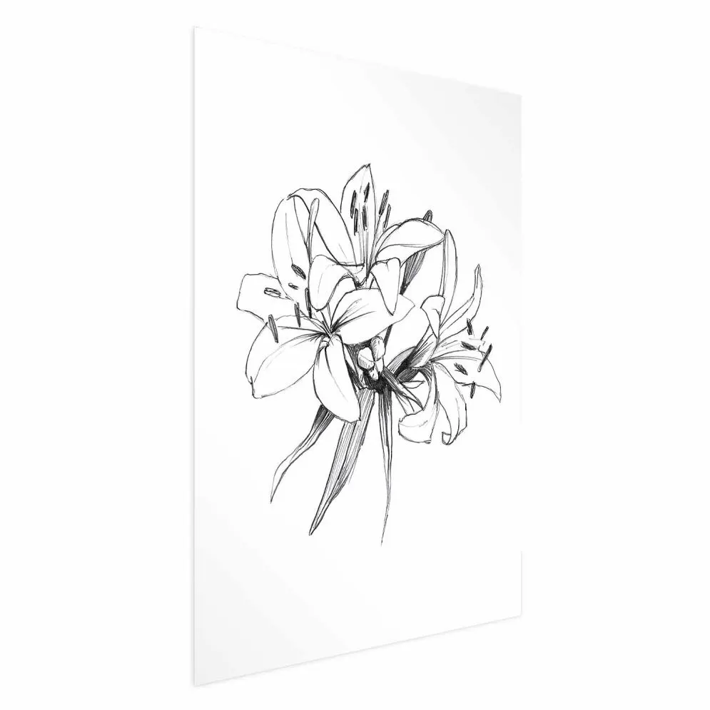 Plakat Rysowane kwiaty 21x30 cm bez ramy bez marginesu | MIRAT.
