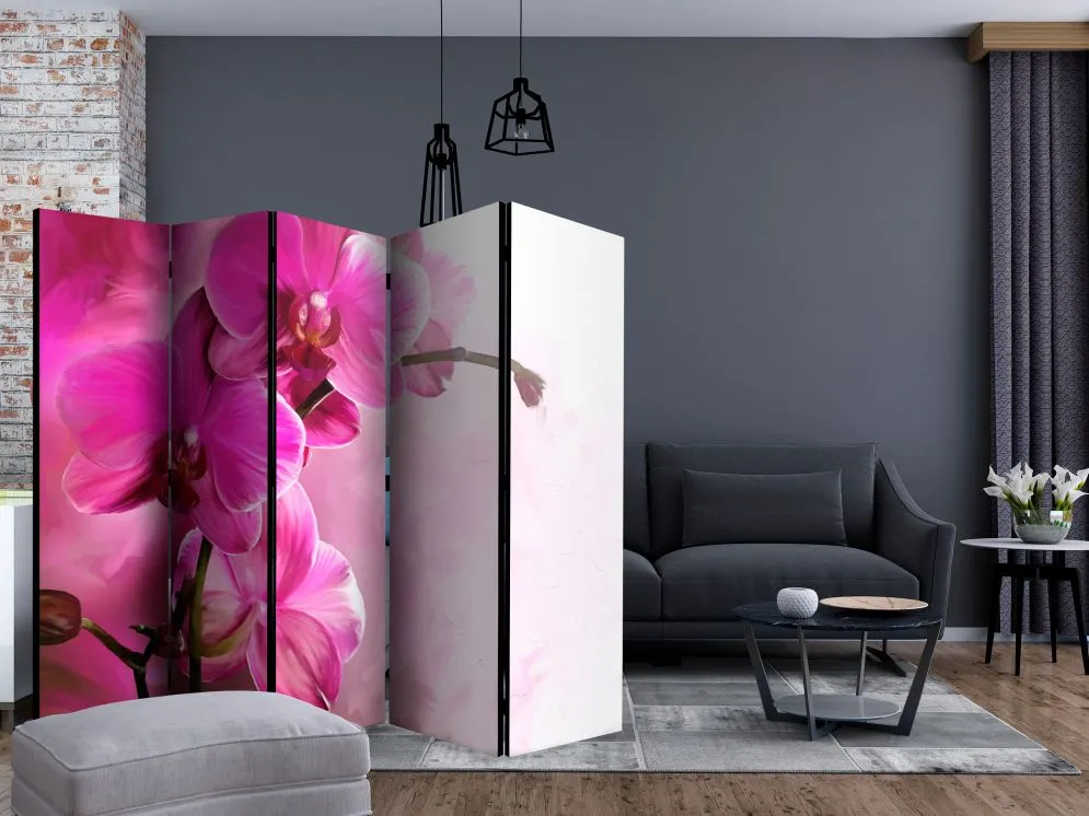 Parawan jednostronny Kwiaty 225x172 cm 5-częściowy wielokolorowy | MIRAT.