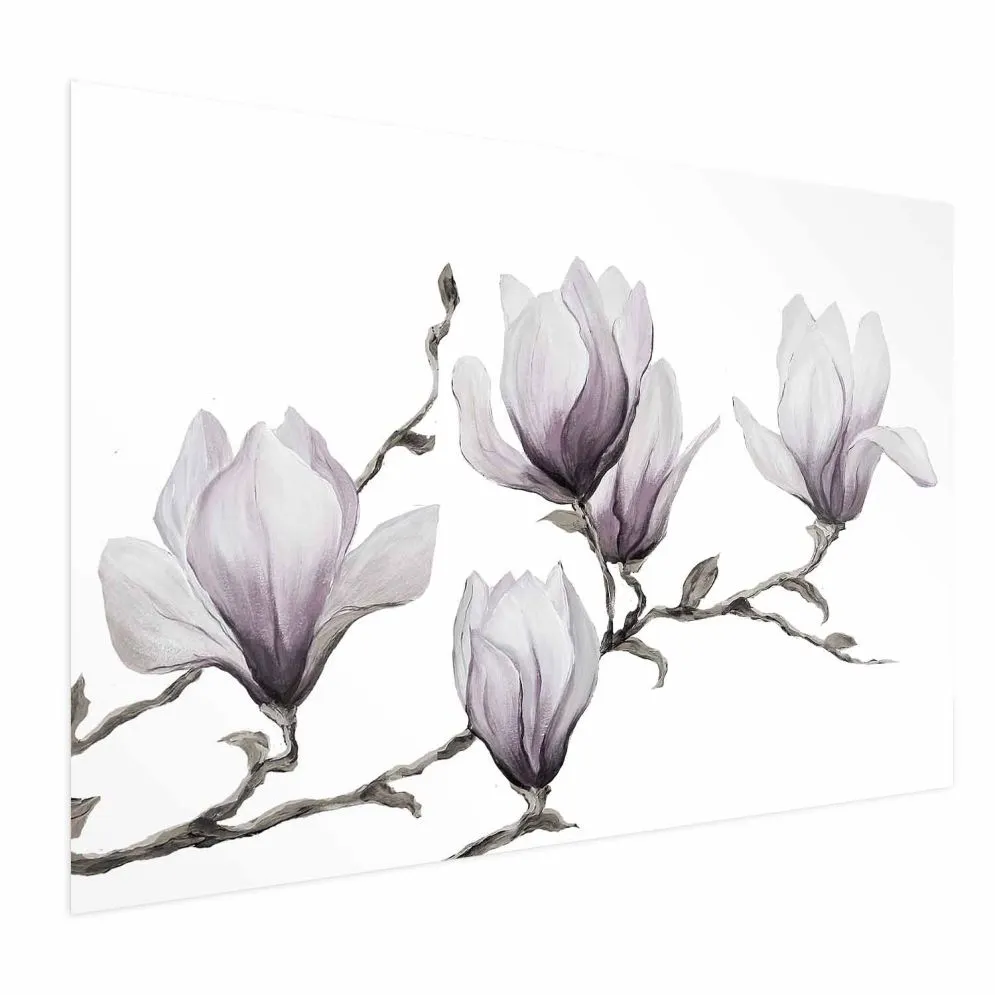 Plakat Malowane magnolie 60x40 cm bez ramy bez marginesu | MIRAT.