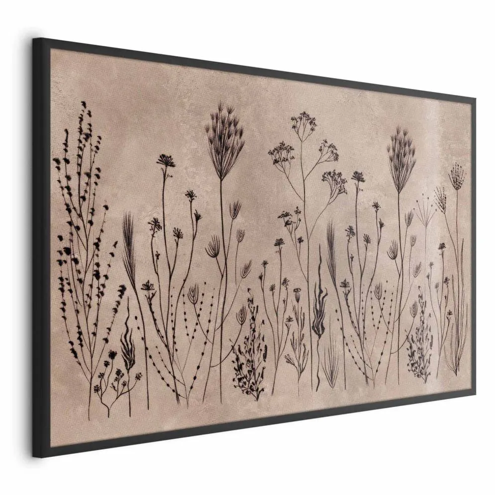 Plakat Polne kwiaty 60x40 cm z ramą czarną bez marginesu | MIRAT.
