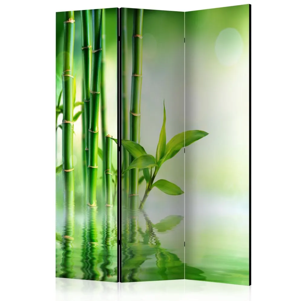 Parawan jednostronny Orient 135x172 cm 3-częściowy zielony | MIRAT.