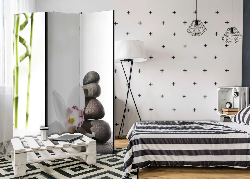 Parawan dwustronny Orient 135x172 cm 3-częściowy wielokolorowy | MIRAT.