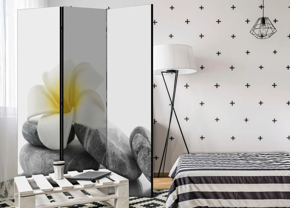 Parawan jednostronny Orient 135x172 cm 3-częściowy szary | MIRAT.