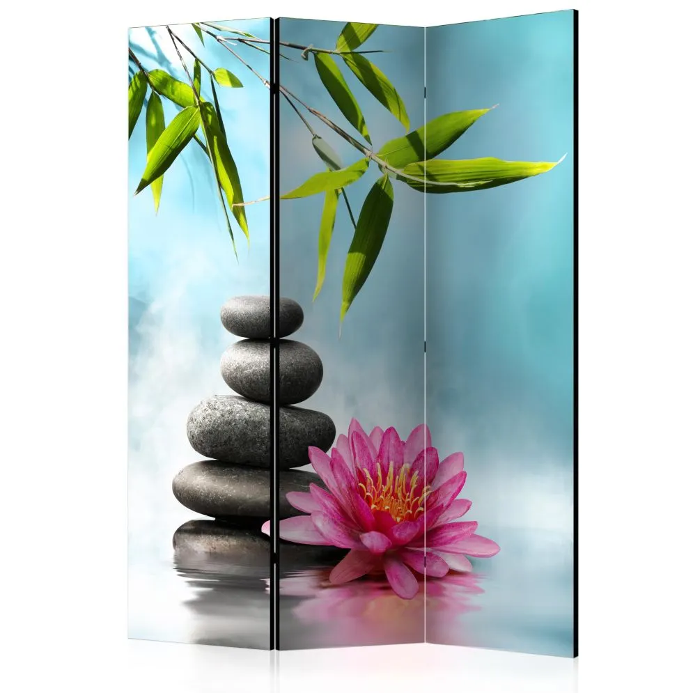 Parawan jednostronny Orient 135x172 cm 3-częściowy szary | MIRAT.