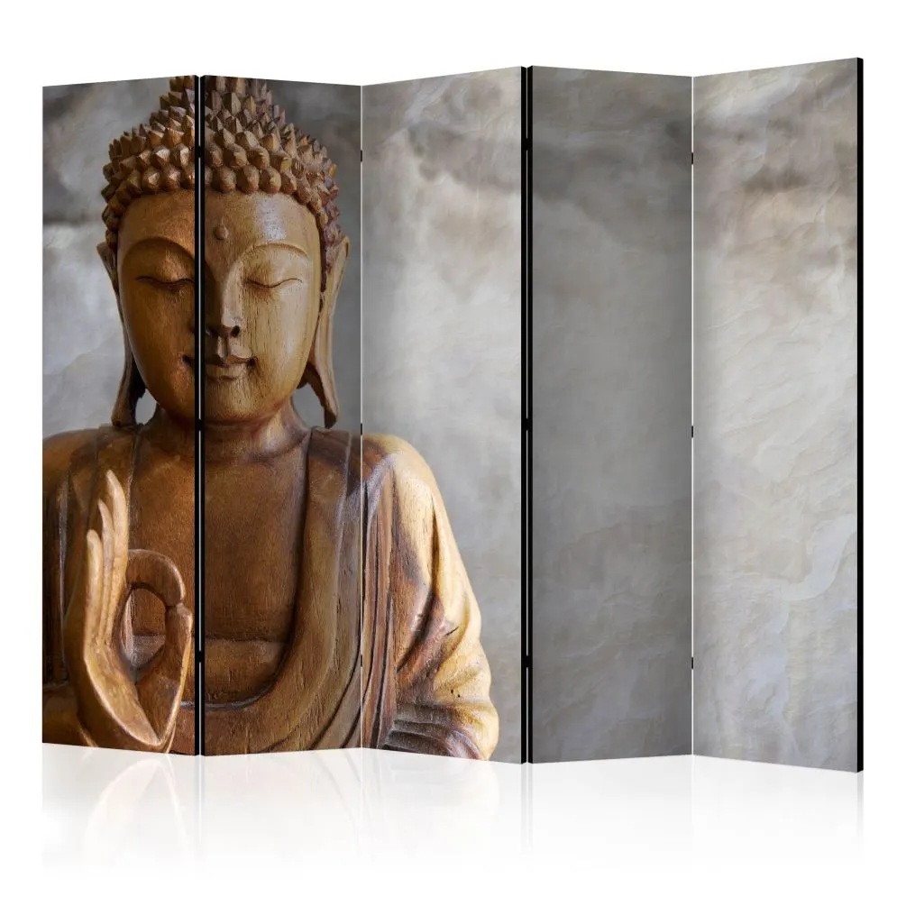 Parawan dwustronny Orient 225x172 cm 5-częściowy szary | MIRAT.