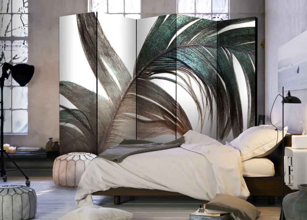 Parawan dwustronny Zwierzęta 225x172 cm 5-częściowy czarny | MIRAT.