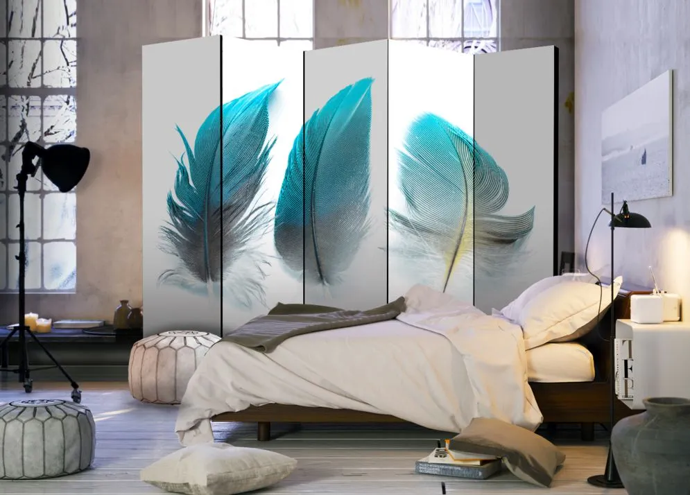 Parawan dwustronny Zwierzęta 225x172 cm 5-częściowy beżowy | MIRAT.