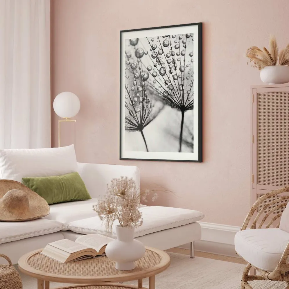 Plakat Rosa 21x30 cm z ramą czarną z marginesem | MIRAT.