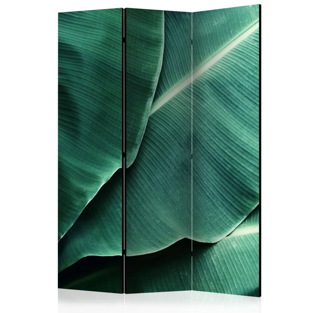 Parawan akustyczny Liście 135x172 cm 3-częściowy zielony | MIRAT.