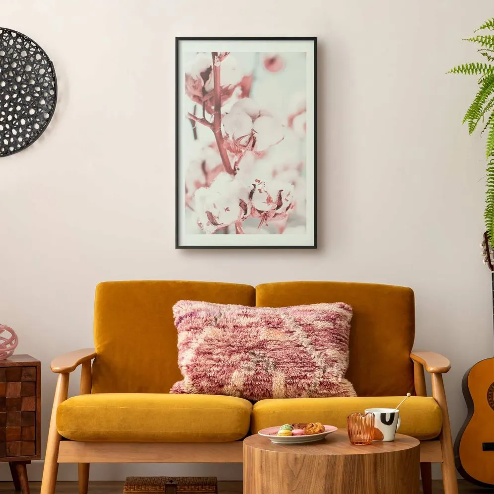 Plakat Bawełna 40x60 cm z ramą czarną z marginesem | MIRAT.