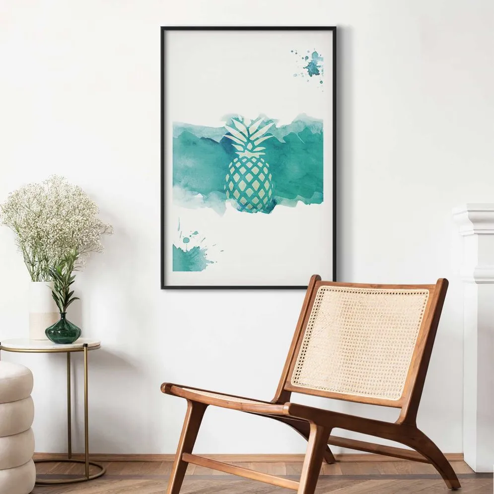 Plakat Ananas 29,7x42cm z ramą czarną z marginesem | MIRAT. kolekcja b-C-0288-ao-a