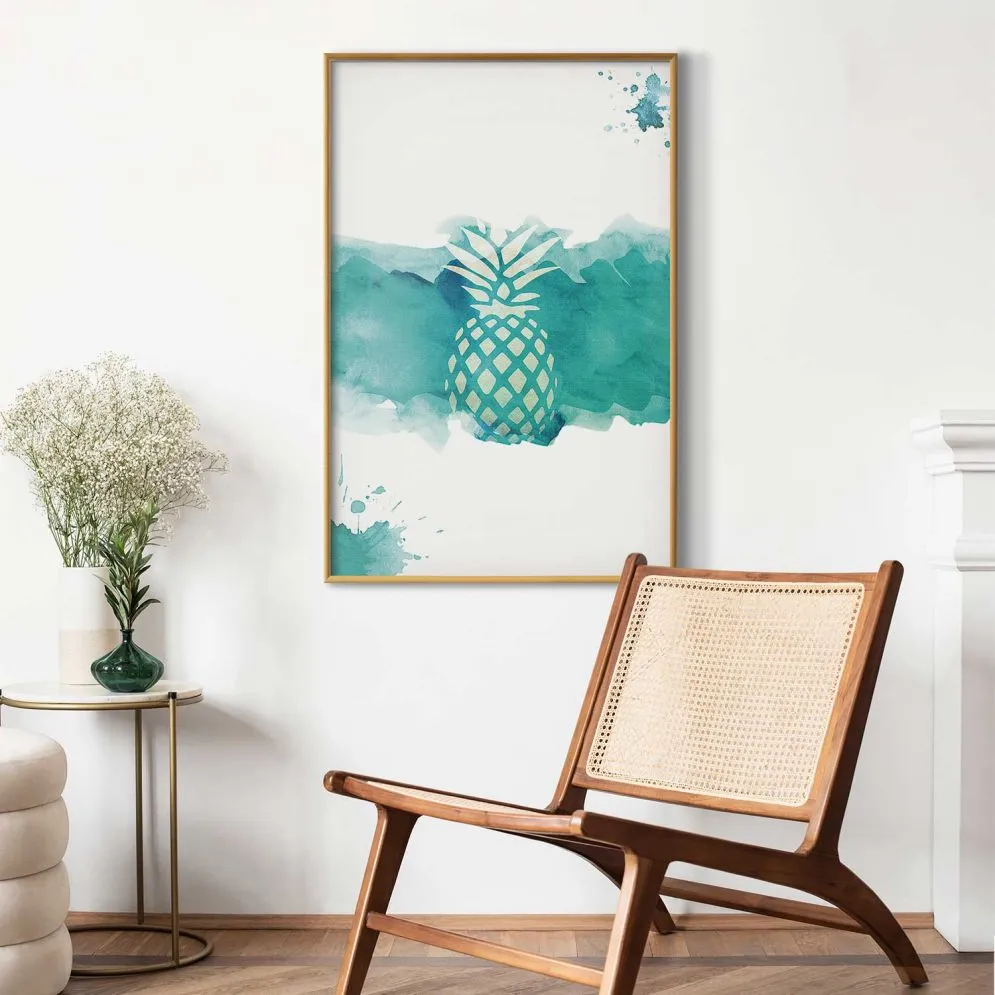 Plakat Ananas 40x60cm z ramą złotą bez marginesu | MIRAT. kolekcja b-C-0288-ao-a