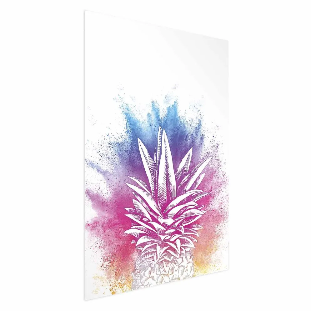 Plakat Kolorowy ananas 29,7x42 cm bez ramy bez marginesu | MIRAT.