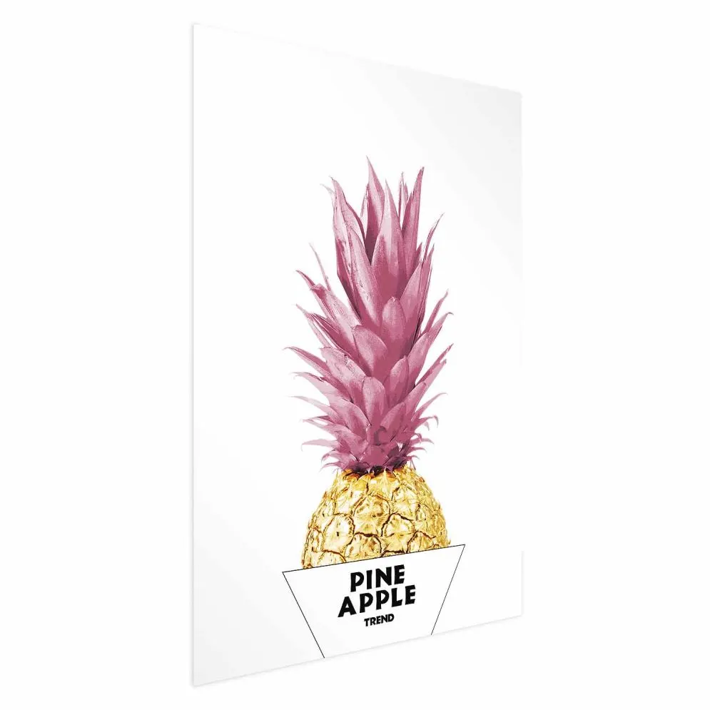 Plakat złotą ananas 60x90 cm bez ramy bez marginesu | MIRAT.