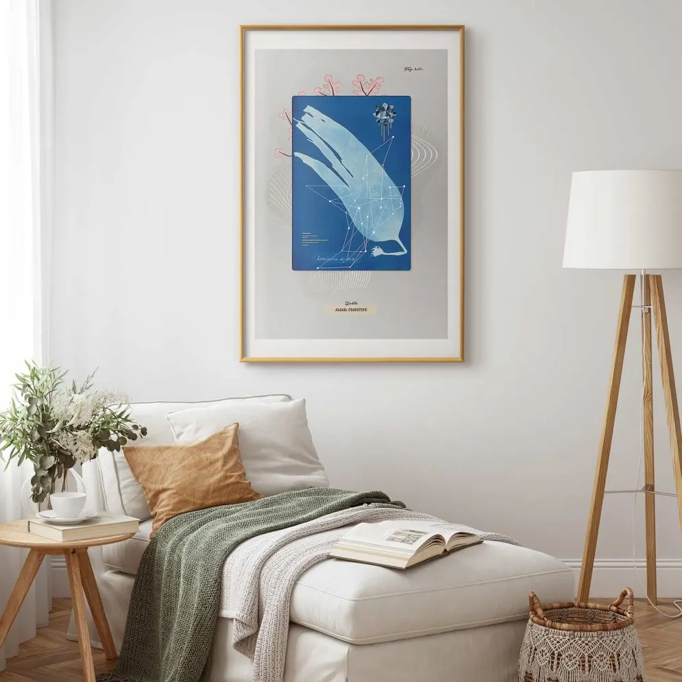Plakat Glon 29,7x42 cm z ramą złotą z marginesem | MIRAT.
