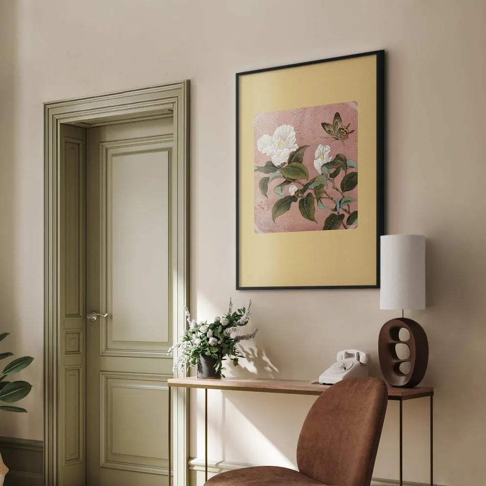 Plakat Kwiat azalii 29,7x42 cm z ramą czarną bez marginesu | MIRAT.