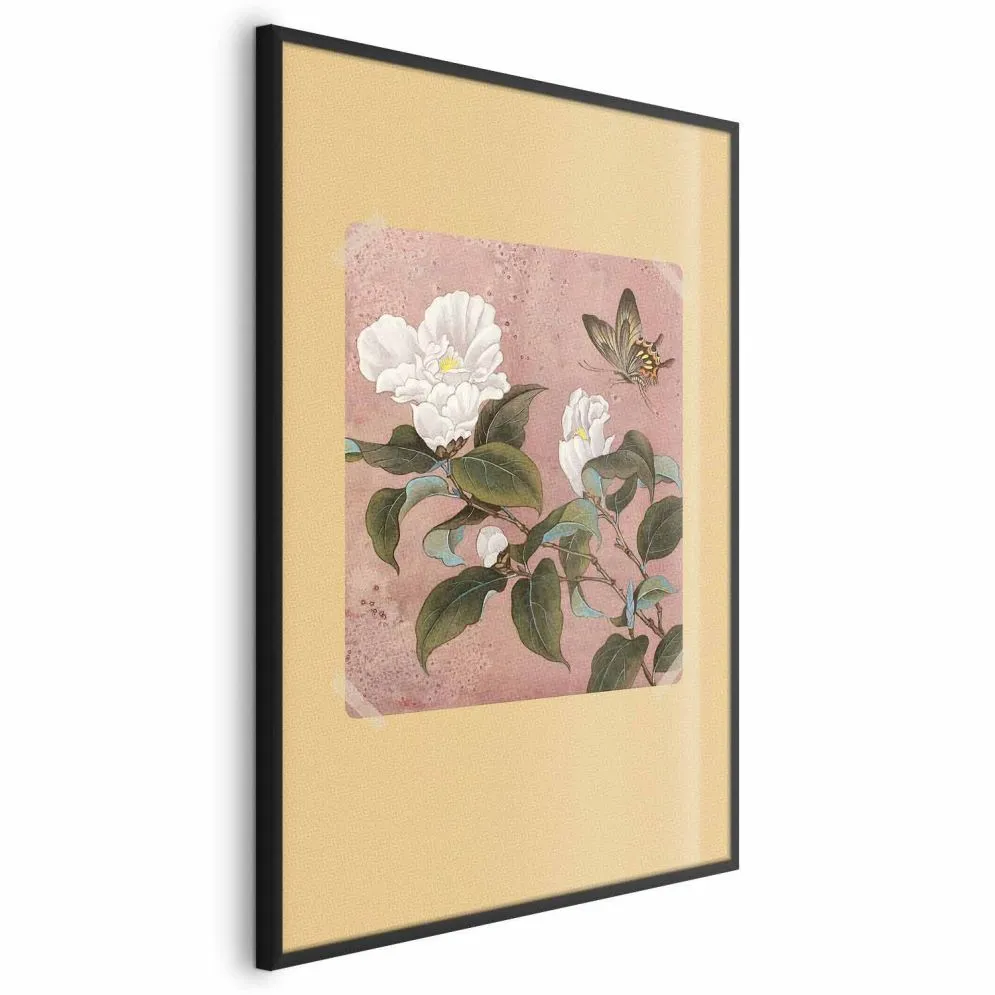 Plakat Kwiat azalii 29,7x42 cm z ramą czarną bez marginesu | MIRAT.