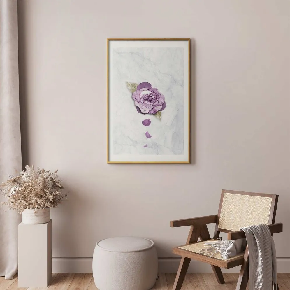 Plakat Kres wiosny 29,7x42 cm z ramą złotą z marginesem | MIRAT.