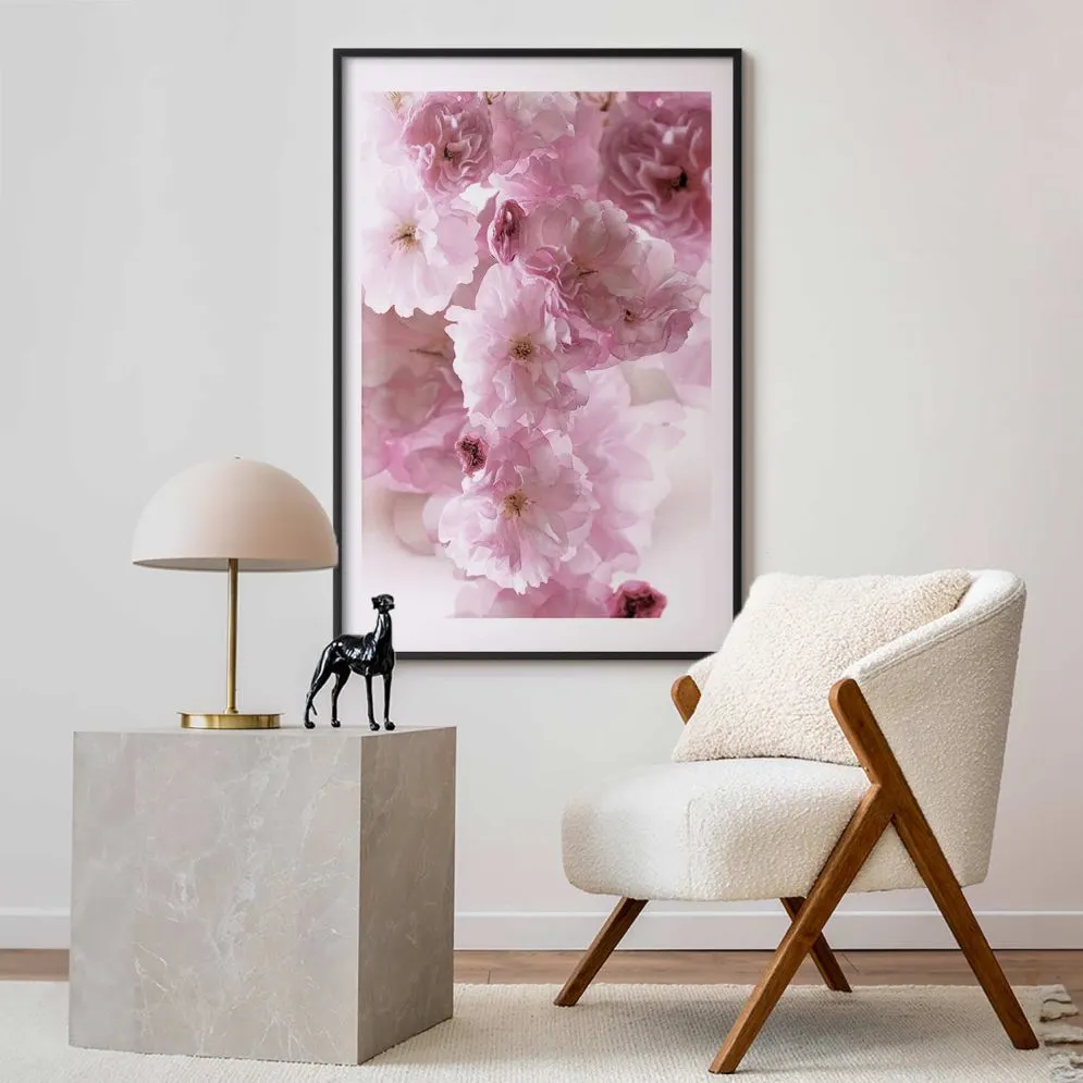 Plakat Kwiecista mgła 21x30 cm z ramą czarną z marginesem | MIRAT.