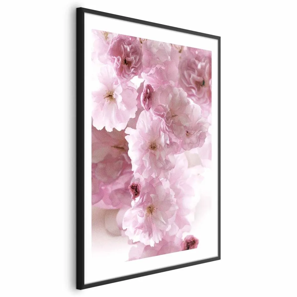 Plakat Kwiecista mgła 21x30 cm z ramą czarną z marginesem | MIRAT.