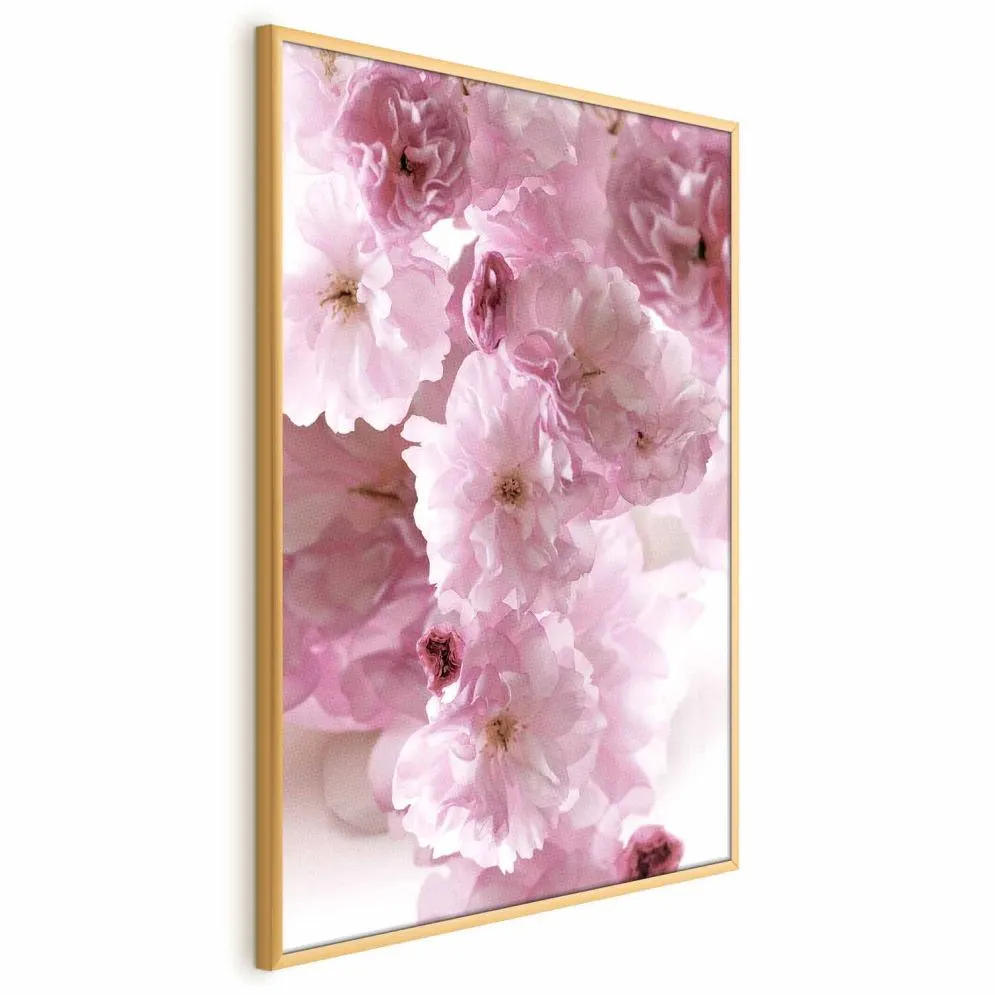 Plakat Kwiecista mgła 60x90 cm z ramą złotą bez marginesu | MIRAT.