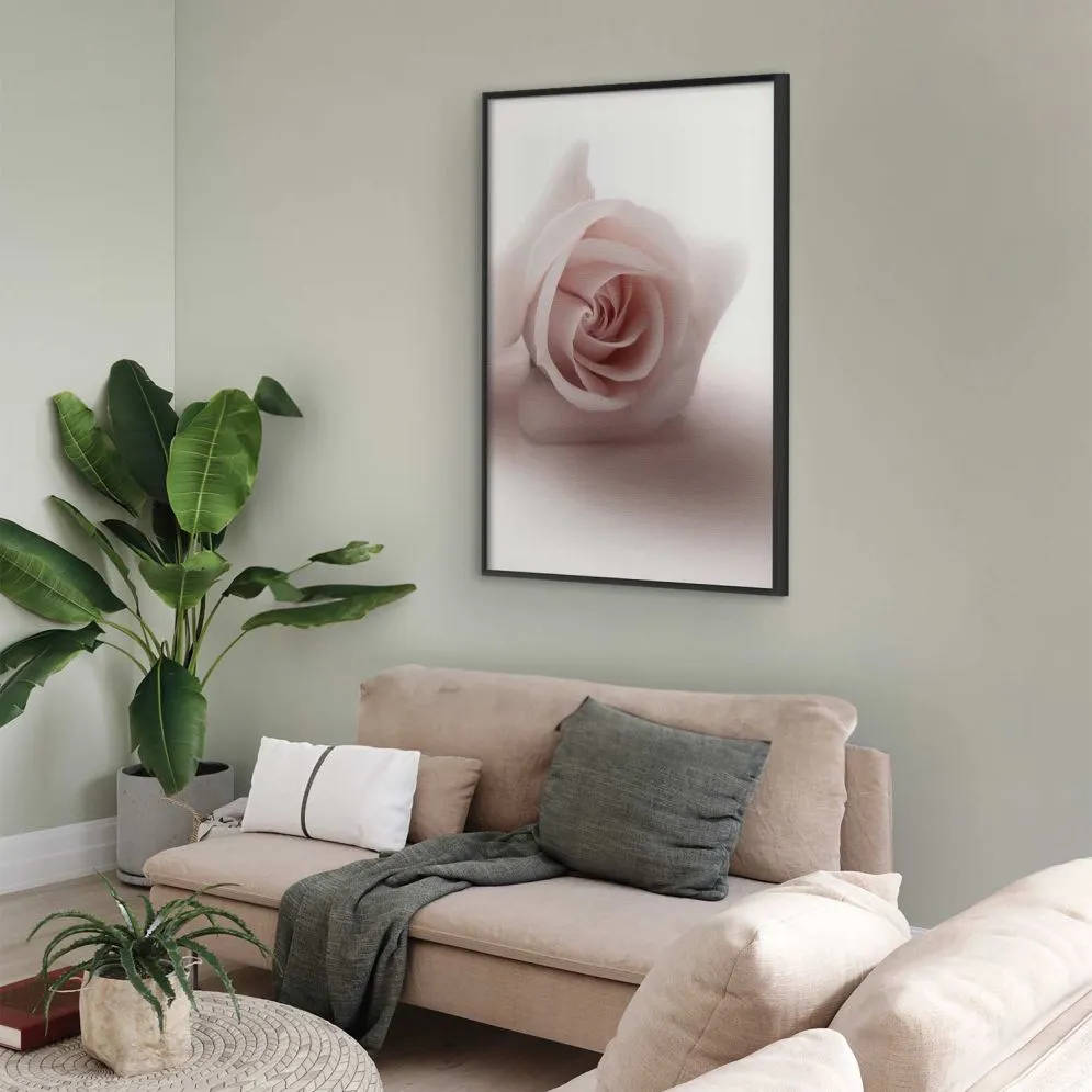 Plakat Różany cień 60x90 cm z ramą czarną bez marginesu | MIRAT.