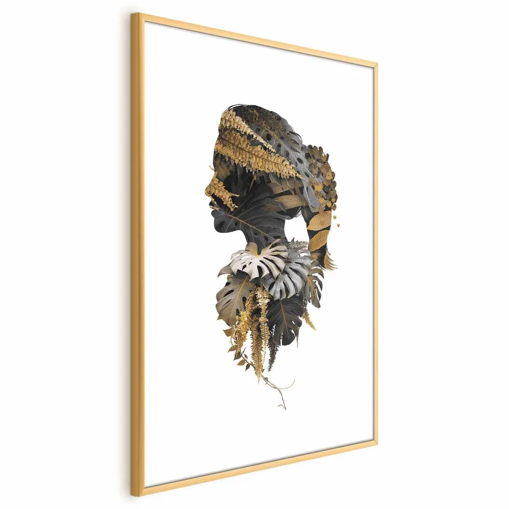 Plakat Człowiek dżungli 29,7x42 cm z ramą złotą z marginesem | MIRAT.