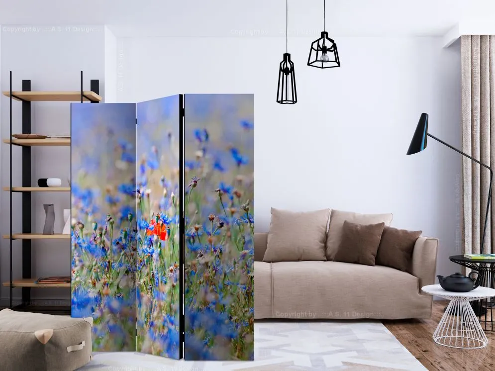 Parawan jednostronny Kwiaty 135x172 cm 3-częściowy wielokolorowy | MIRAT.