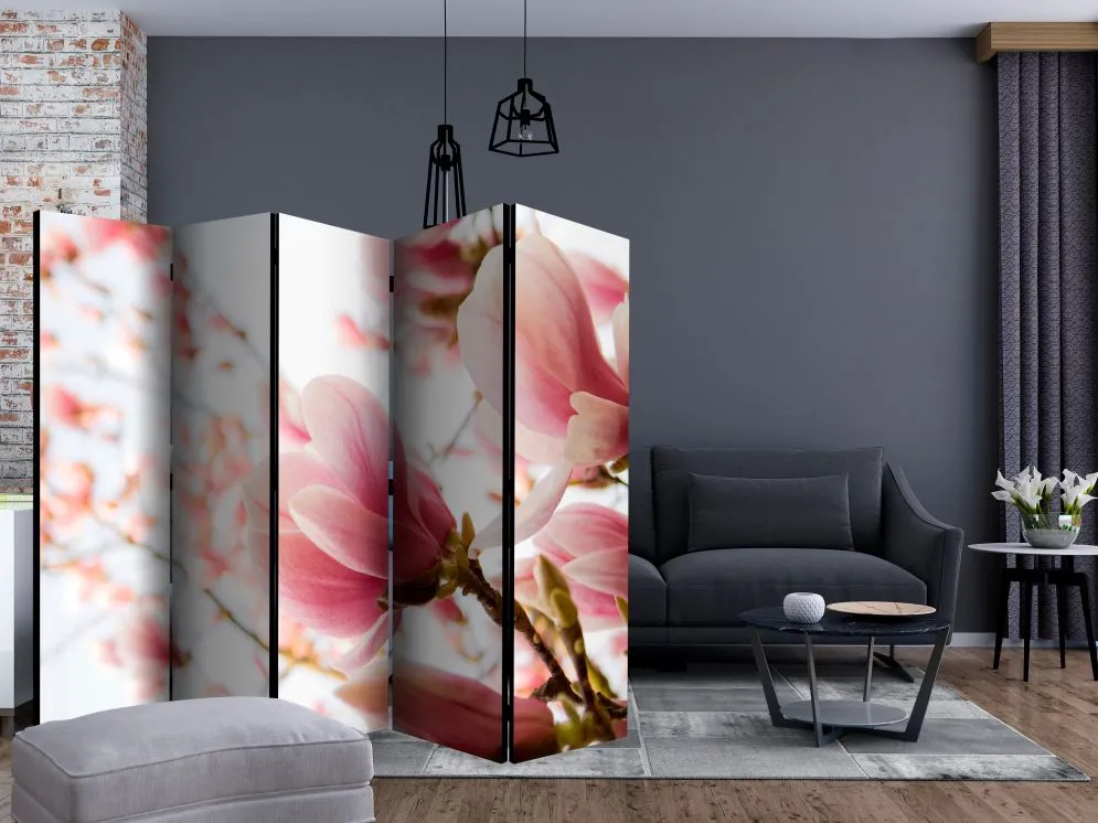 Parawan jednostronny Kwiaty 225x172 cm 5-częściowy wielokolorowy | MIRAT.