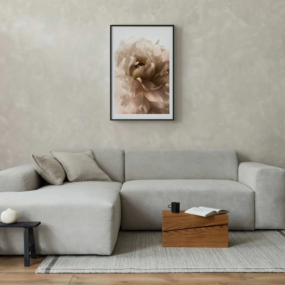 Plakat Miękkie płatki 29,7x42 cm z ramą czarną z marginesem | MIRAT.