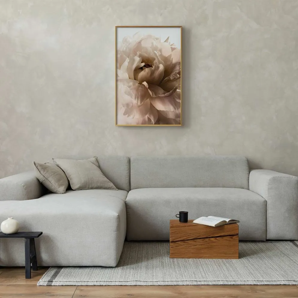 Plakat Miękkie płatki 29,7x42 cm z ramą złotą bez marginesu | MIRAT.