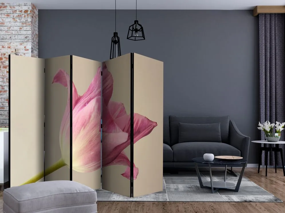 Parawan jednostronny Kwiaty 225x172 cm 5-częściowy wielokolorowy | MIRAT.