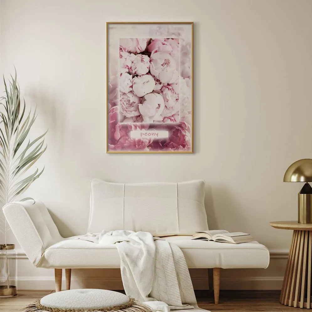 Plakat Delikatność wiosny 60x90 cm z ramą złotą bez marginesu | MIRAT.