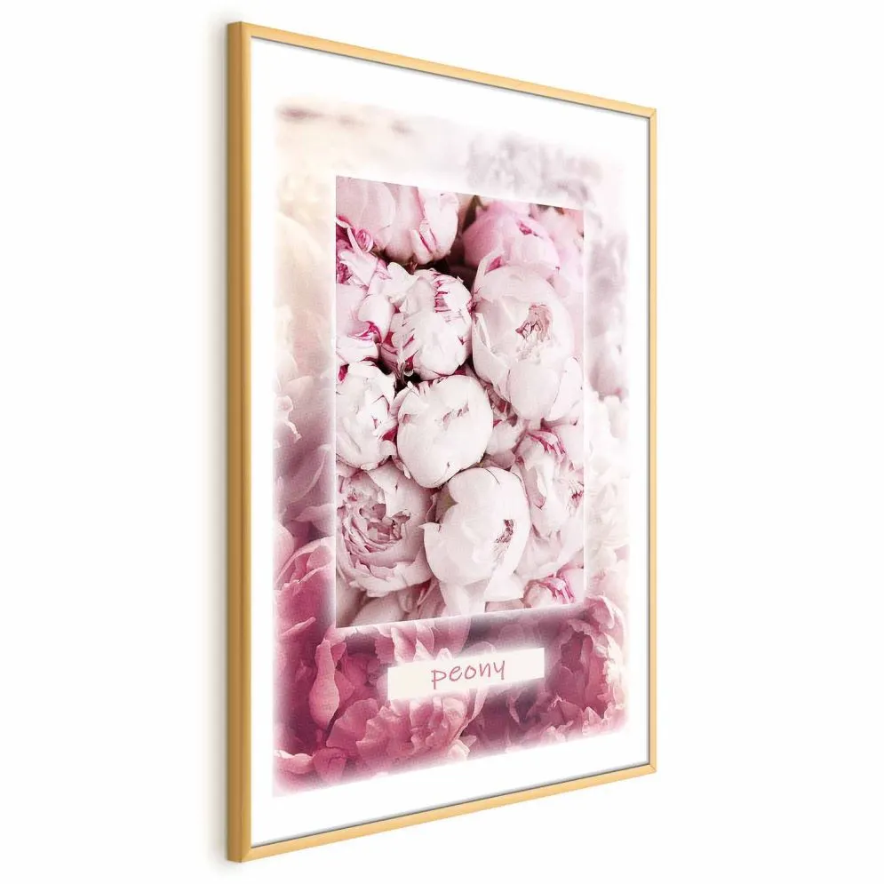 Plakat Delikatność wiosny 29,7x42 cm z ramą złotą z marginesem | MIRAT.