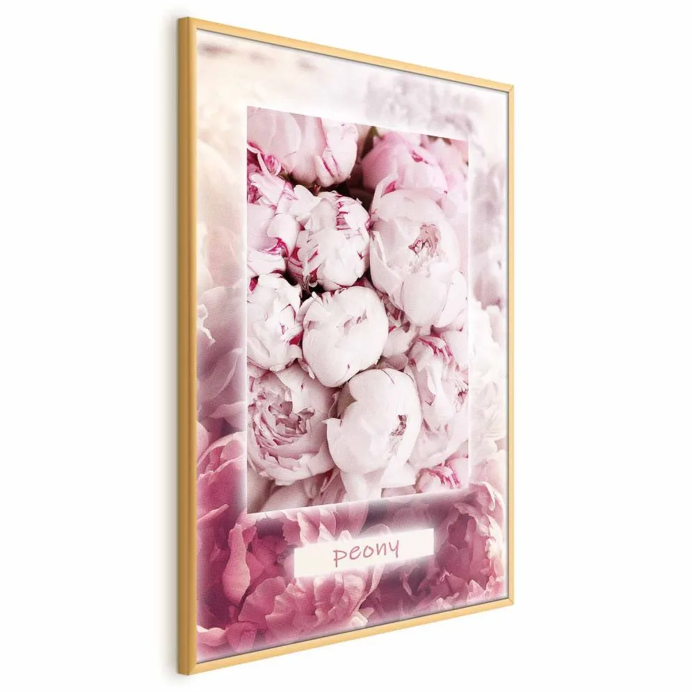 Plakat Delikatność wiosny 60x90 cm z ramą złotą bez marginesu | MIRAT.