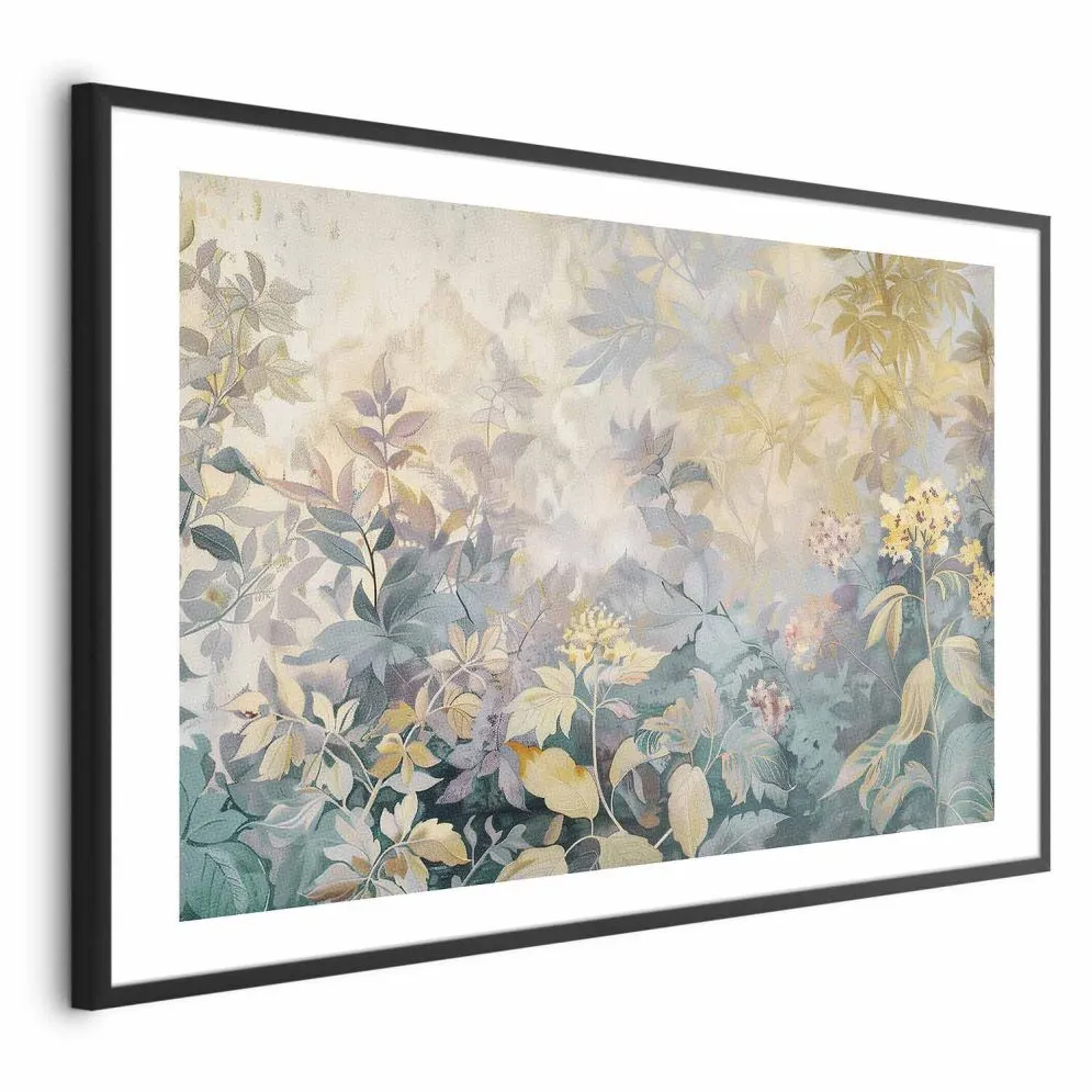 Plakat Gobelinowy wzór 42x29,7 cm z ramą czarną z marginesem | MIRAT.