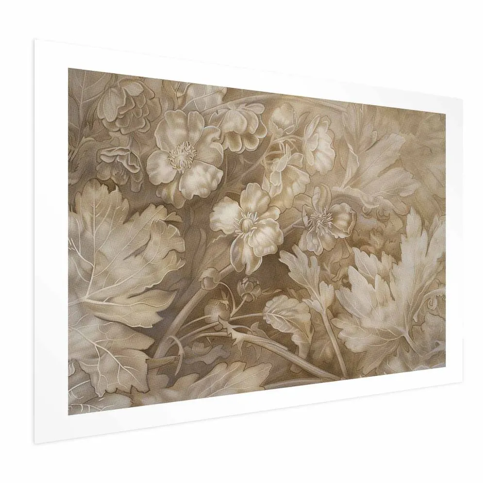 Plakat Ornamenty roślinno-kwiatowe 90x60 cm bez ramy z marginesem | MIRAT.