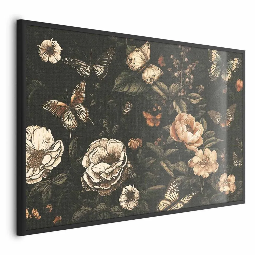 Plakat Rustykalny ogród 42x29,7 cm z ramą czarną bez marginesu | MIRAT.