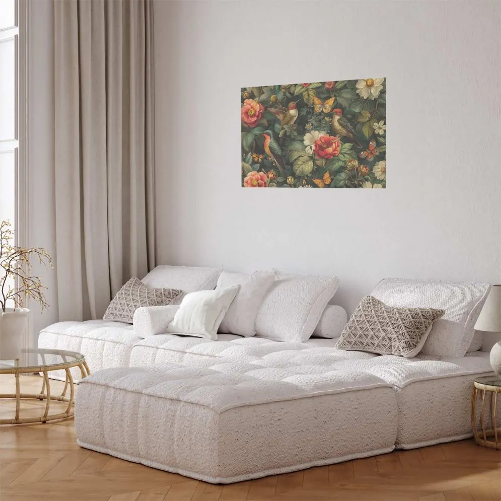 Plakat Kwiaty i motyle 90x60 cm bez ramy bez marginesu | MIRAT.