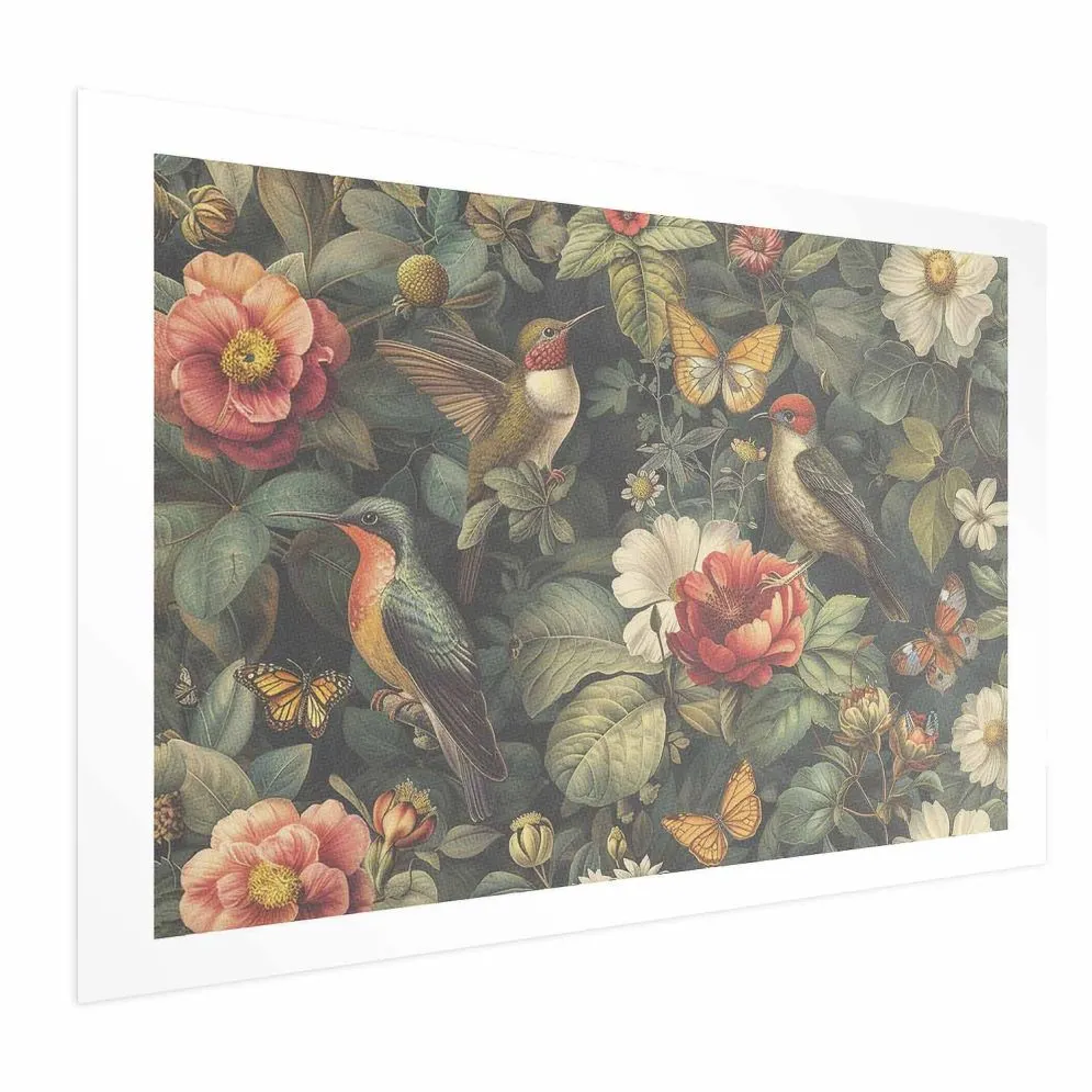 Plakat Kwiaty i motyle 42x29,7 cm bez ramy z marginesem | MIRAT.