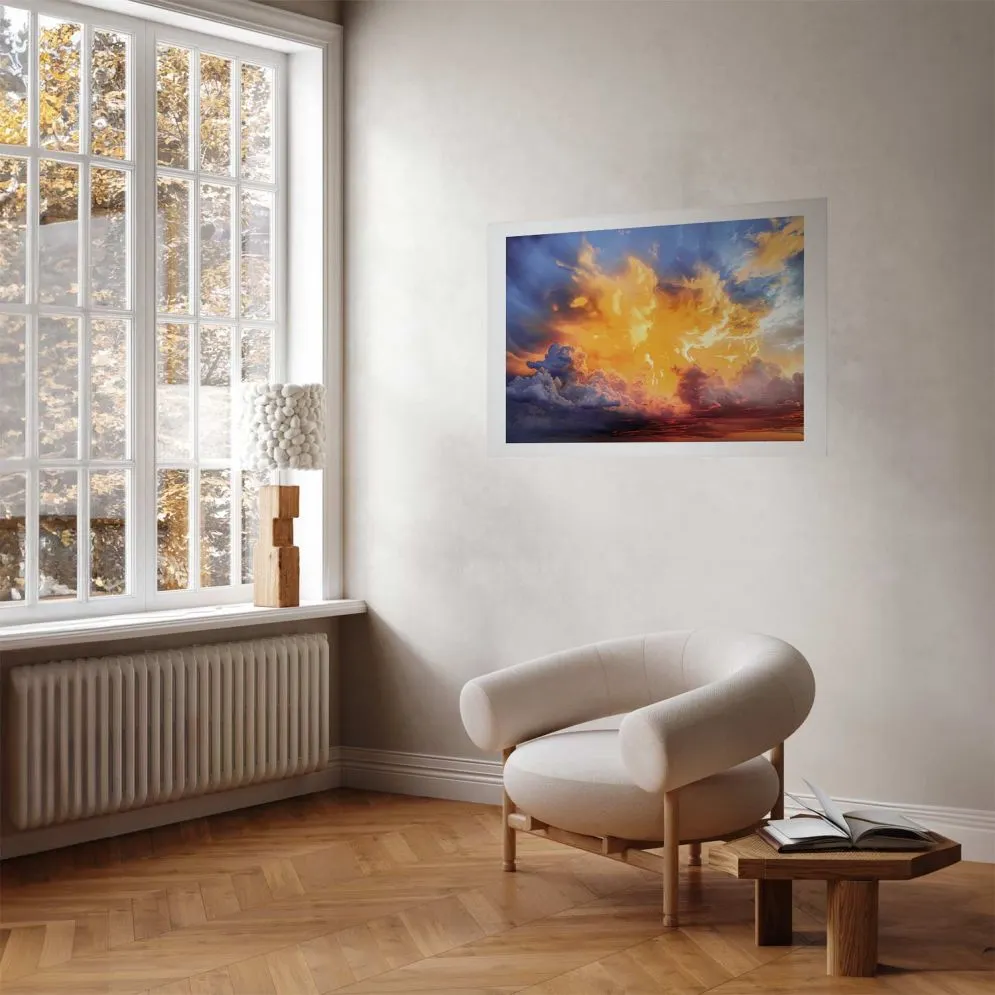 Plakat Zachód słońca 60x40 cm bez ramy z marginesem | MIRAT.