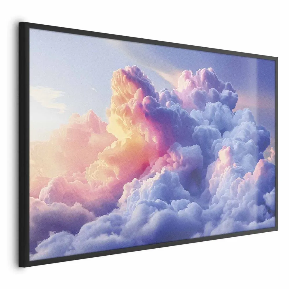 Plakat Chmury 60x40 cm z ramą czarną bez marginesu | MIRAT.
