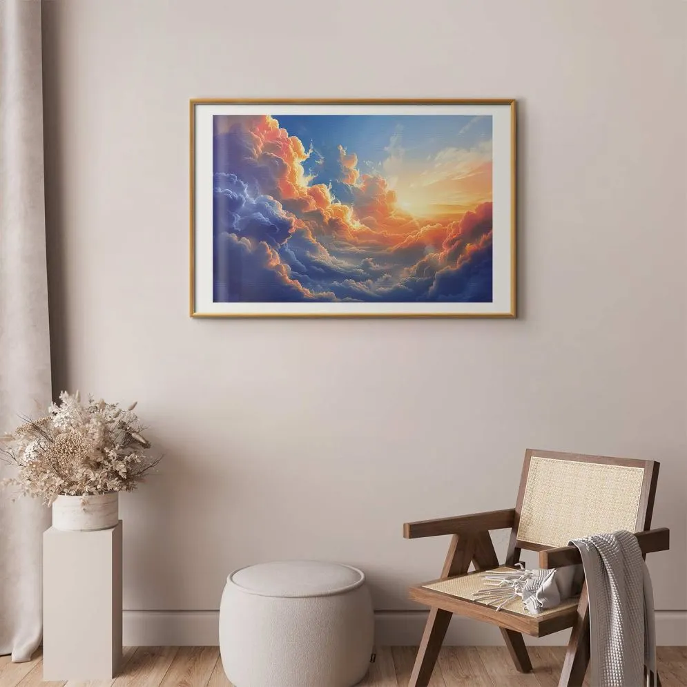 Plakat Symfonia barw 42x29,7 cm z ramą złotą z marginesem | MIRAT.