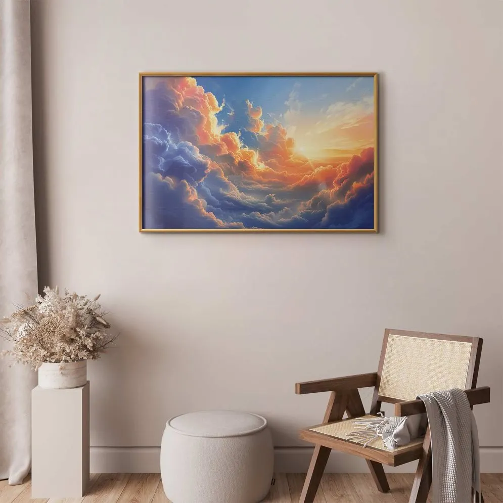Plakat Symfonia barw 42x29,7 cm z ramą złotą bez marginesu | MIRAT.