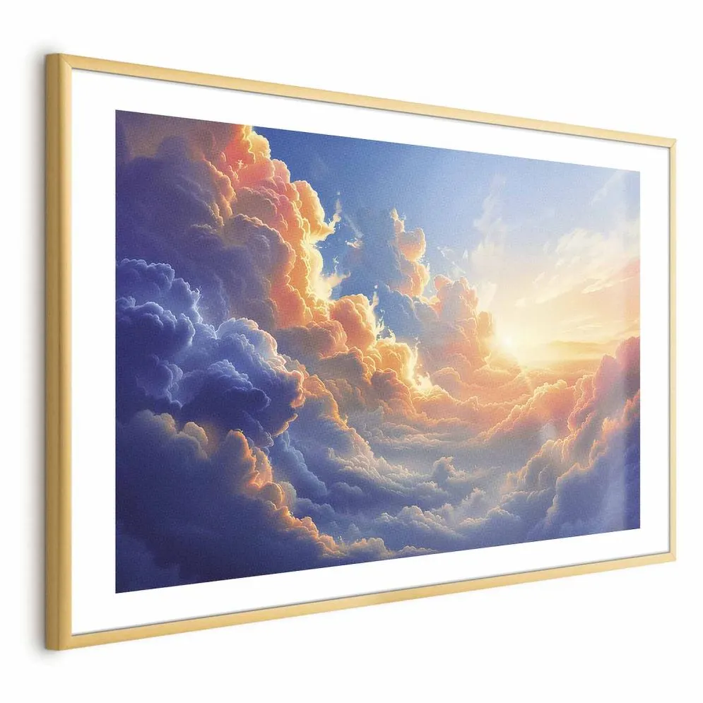 Plakat Symfonia barw 42x29,7 cm z ramą złotą z marginesem | MIRAT.