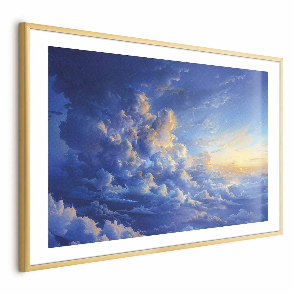 Plakat Dzieło natury 60x40 cm z ramą złotą z marginesem | MIRAT.