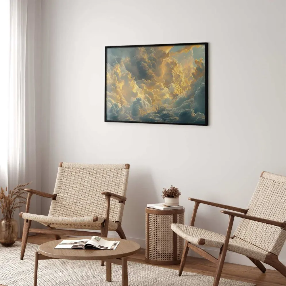 Plakat Ostatnie tchnienie dnia 60x40 cm z ramą czarną bez marginesu | MIRAT.