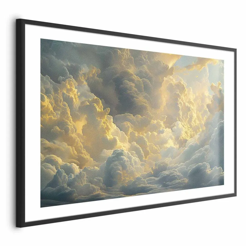 Plakat Ostatnie tchnienie dnia 30x21 cm z ramą czarną z marginesem | MIRAT.