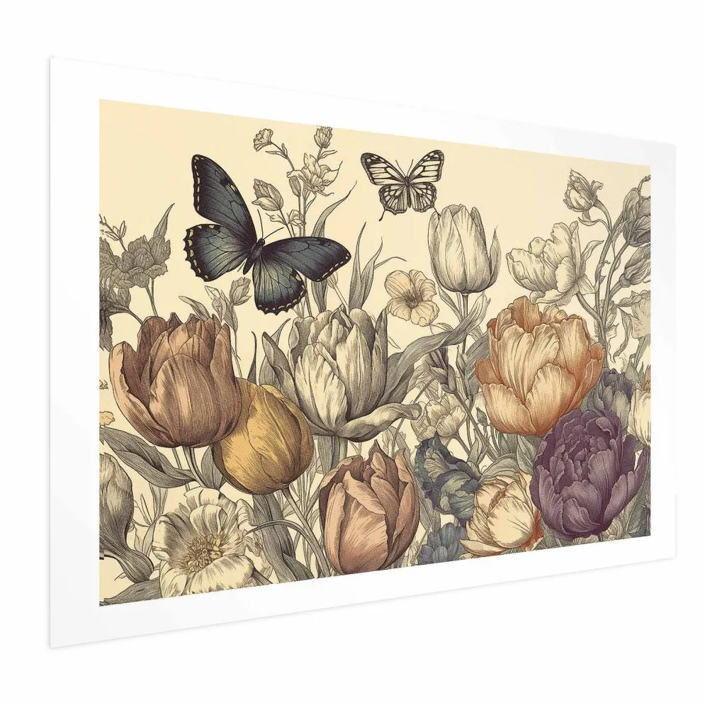 Plakat Kolorowe tulipany 90x60 cm bez ramy z marginesem | MIRAT.