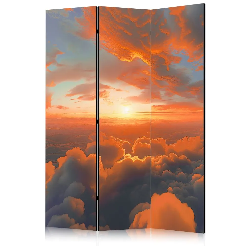 Parawan jednostronny Pejzaże 135x172 cm 3-częściowy brązowy | MIRAT.